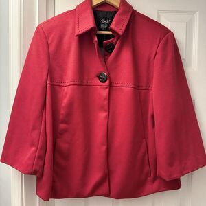 Vintage 80s Russell Kemp Red Jacket Blazer 1X XL NY Party Holiday Classic Elegan